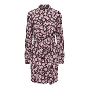 PIECES Košilové šaty 'Athena' khaki / světle růžová / černá / bílá