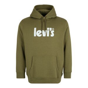 Levi's® Big & Tall Mikina 'BIG GRAPHIC HOODIE GREENS' khaki / bílá