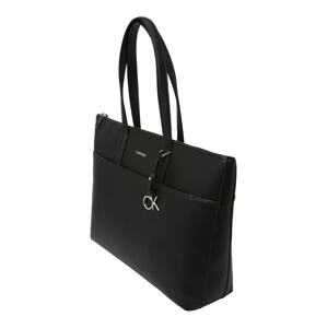 Calvin Klein Nákupní taška 'Must' černá / stříbrná