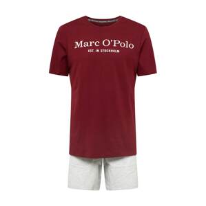 Marc O'Polo Pyžamo krátké  šedá / bordó / bílá