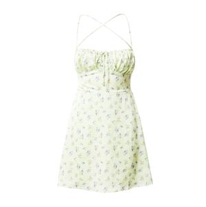 Gina Tricot Letní šaty světle zelená / mix barev