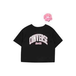 CONVERSE Tričko  pink / černá / bílá