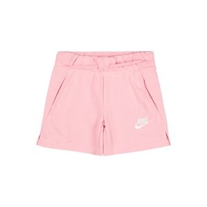 Nike Sportswear Kalhoty růžová / bílá