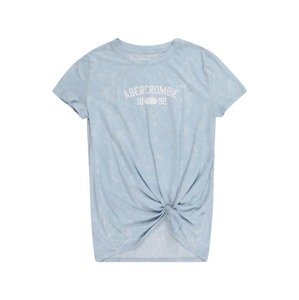 Abercrombie & Fitch Tričko kouřově modrá / bílá