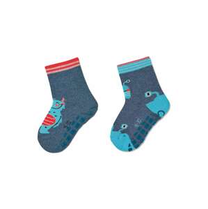 STERNTALER Ponožky  kouřově modrá / chladná modrá / ohnivá červená / černá