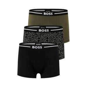 BOSS Black Boxerky  khaki / černá / bílá
