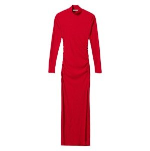 Bershka Úpletové šaty  červená