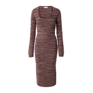 LeGer by Lena Gercke Úpletové šaty 'Thea'  růžová / tmavě fialová / ostružinová