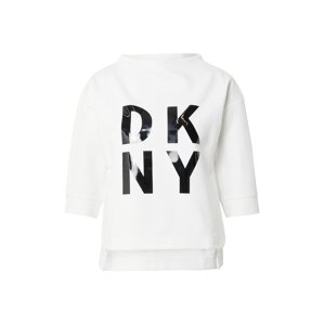 DKNY Performance Sportovní mikina 'POP OVER'  černá / bílá