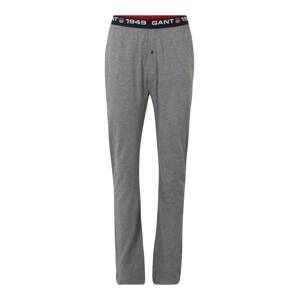 GANT Pyžamové kalhoty šedá / černá / bílá