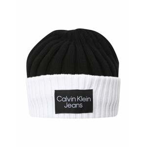 Calvin Klein Jeans Čepice  černá / bílá