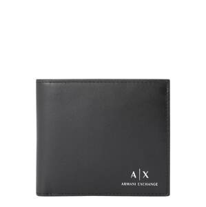 ARMANI EXCHANGE Peněženka černá / stříbrná