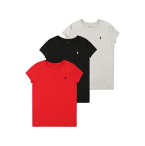 Polo Ralph Lauren Tričko šedý melír / červená / černá