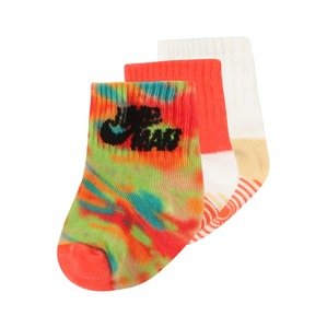 Jordan Ponožky písková / světle zelená / červená / bílá