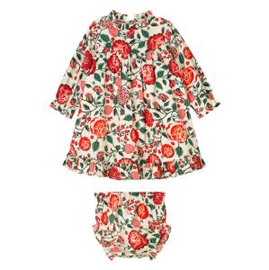 Cath Kidston Šaty 'Strawberry Garden'  krémová / zelená / červená / melounová