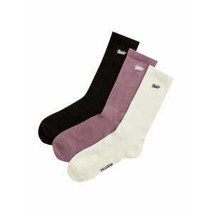 Pull&Bear Ponožky  fialový melír / černá / bílá